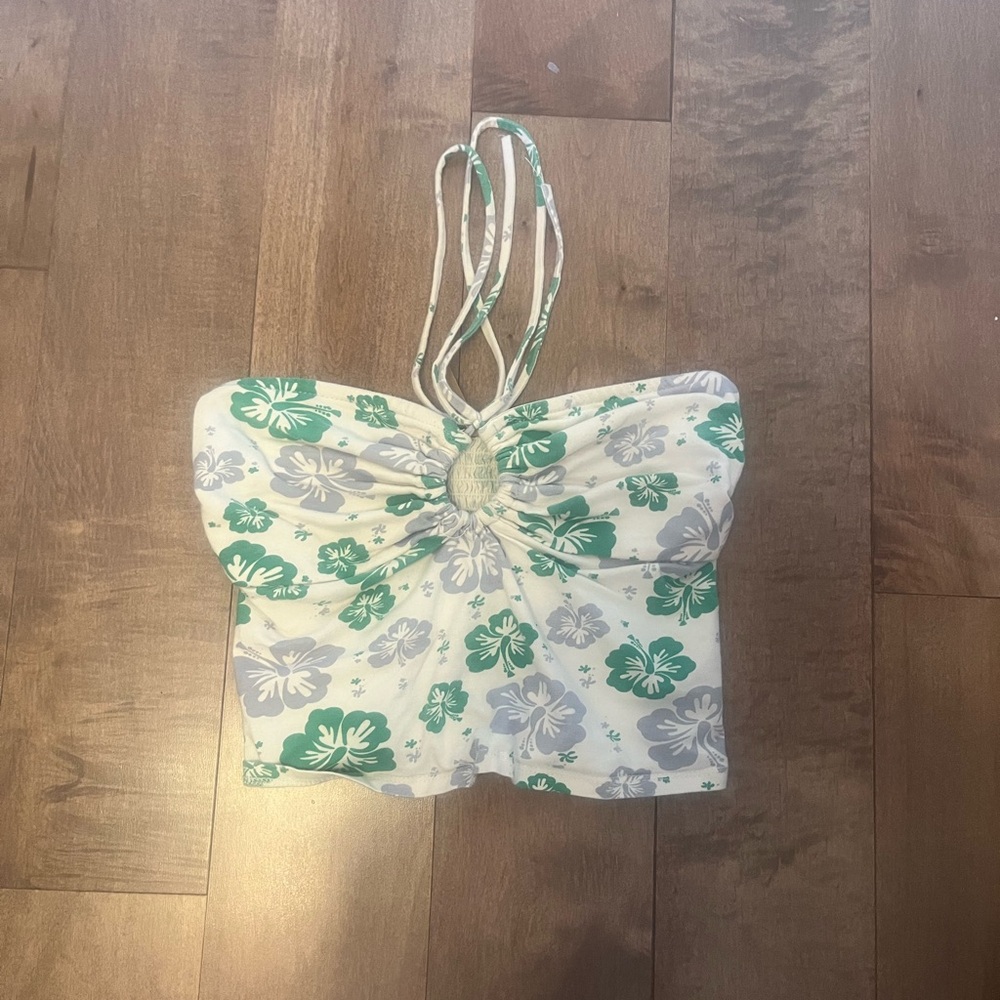 Harlow Green and Gray Floral Camisole
